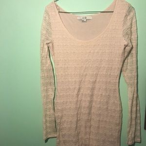 Forever 21 M Cream Bodycon Dress